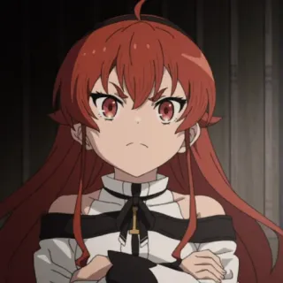 😤 anime, tóc đỏ, tức giận, cô gái, nhân vật telegram sticker