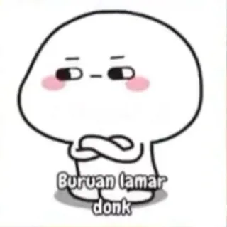 🌷 Buruan lamar donk การ์ตูน, สีหน้า, น่ารัก, ตัวละคร telegram sticker