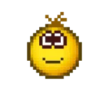 😬 Emoji, Kuning, Smiley, Pixel art telegram sticker