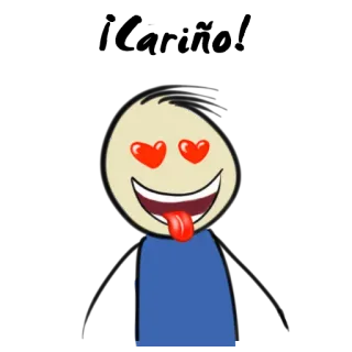 😍 desenho animado, amor, emoji, adesivo, feliz, pessoa telegram sticker
