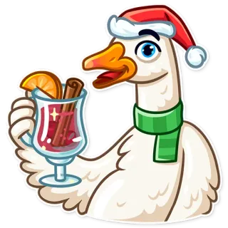 🍹 goose, christmas, holiday, mulled wine, beverage, winter, cute telegram sticker