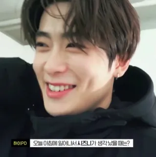 🎮 하이IPD 오늘 아침에 일어나서 시즈니가 생각났을 때는? person, smiling, happy, Korean, man telegram sticker