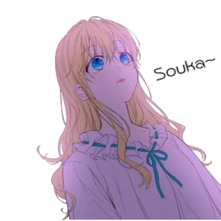 😨 Souka~ Anime, Garota, Mangá whatsapp sticker