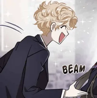 🌑 BEAM anime, cartoon, smile, happy, beam telegram sticker