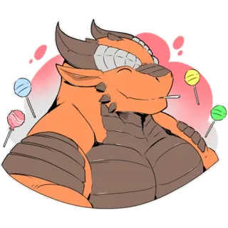 😁 dragon, sucette, dessin animé, personnage, fantaisie, anthropomorphe telegram sticker