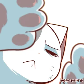 🐈 iwsppbyh2u9 猫, 贴纸, 伤心, 可爱, 卡通, 动物 whatsapp sticker