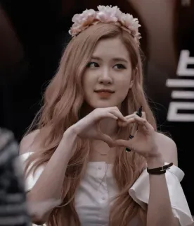 🌸 Rose kpop, rosa, blackpink, corona di fiori, cantante, musica whatsapp sticker