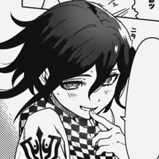 🏁 Kokichi Oma Danganronpa V3: Killing Harmony ニタ… Anime, Manga, Danganronpa, Kokichi Oma, Bösewicht, Schelmisch whatsapp sticker