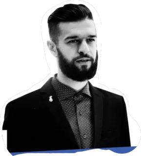 😐 Homem, Barba, Retrato, Pessoa, Preto e branco, Roupa formal telegram sticker