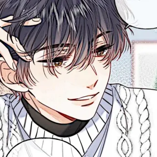 📼 Junge, Pullover, Anime, Manga, Cartoon, Illustration whatsapp sticker