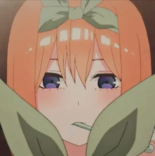 🍑 Anime, Fille, Dessin animé, Mignon, Cheveux orange telegram sticker