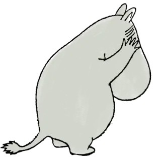 ✉️ Moomin Moomin, cartoon, character, sad, crying telegram sticker