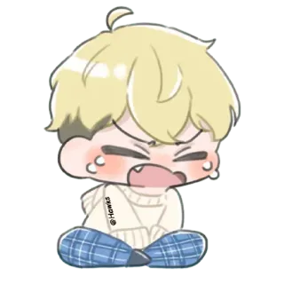 😭 @Hawks Kreskówka, Anime, Chibi, Zły, Słodki, Postać, Fanart telegram sticker