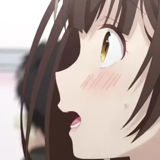 😳 anime, girl, shocked, surprised, character, cartoon telegram sticker