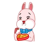 Bowtie Bunny whatsapp stickers