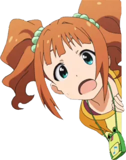 😦 Ragazza anime, Cartone animato, Carino/a, Sorpreso/a, Che sbircia, Kawaii telegram sticker