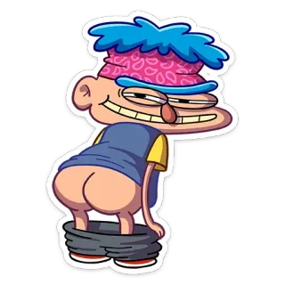 🍑 dessin animé, fesses, coquin, humour, animation, drôle telegram sticker