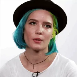 😐 Halsey ฮาลซีย์, นักร้อง, คนดัง, ผู้หญิง, ภาพเหมือน telegram sticker
