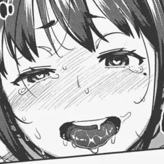 ❤️ anime, manga, girl, expression, sweat telegram sticker
