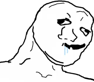 😦 meme, wojak, sad, cry, depressed, internet telegram sticker