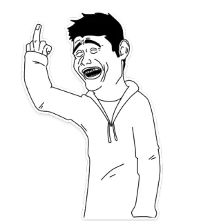 🖕 middle finger, offensive, gesture, meme, troll telegram sticker