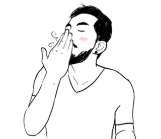 ☺️ kiss, man, blowing kiss, love, affection, male, hand gesture telegram sticker