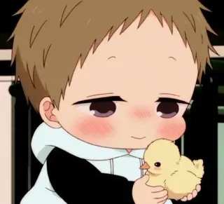 🐣 อนิเมะ, เด็กทารก, ลูกเจี๊ยบ, น่ารัก, คาวาอิ, การ์ตูน telegram sticker