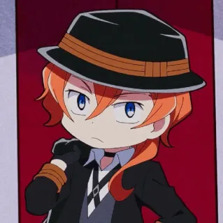 🥀 Chuuya Nakahara Bungo Stray Dogs Anime, Chibi, Charakter, Bungo Stray Dogs, Chuuya Nakahara, Manga whatsapp sticker