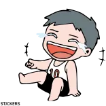 🤣 rire, pleurer, dessin animé, émotion, joyeux, joie telegram sticker