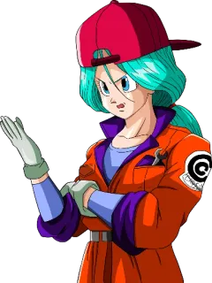 😠 Bulma Dragon Ball anime, cartoon, girl, bulma, dragon ball, character telegram sticker
