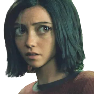 😳 Alita Alita: Battle Angel Alita, Battle Angel, ficção científica, cyborg, filme, mangá whatsapp sticker