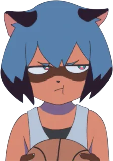 😤 Michiru Kagemori BNA Anime, Tanuki, Baloncesto, BNA, Michiru Kagemori, Anthro whatsapp sticker