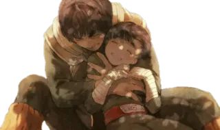 ❤ Rock Lee Naruto อนิเมะ, กอด, ยิ้ม, มิตรภาพ telegram sticker