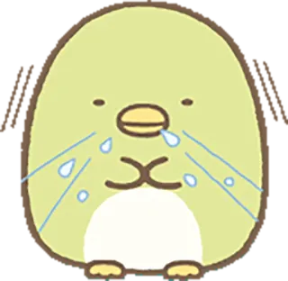 😤 Sumikko Gurashi, penguin?, crying, sad, cute, kawaii, sticker whatsapp sticker