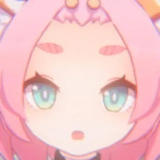 😮 anime, cute, kawaii, character, pink hair, big eyes telegram sticker