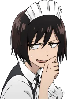😈 Anime, Maid, Manga, Sirvienta, Lindo/a whatsapp sticker