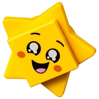 ⭐️ stella, cartone animato, carino, giocattolo, giallo telegram sticker