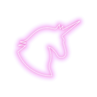 🦄 unicorn, neon, sticker, animal, fantasy telegram sticker