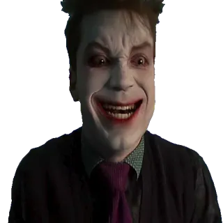 😬 Joker Joker, cattivo, Gotham, clown, pazzo, sorriso, malvagio, maniacale telegram sticker