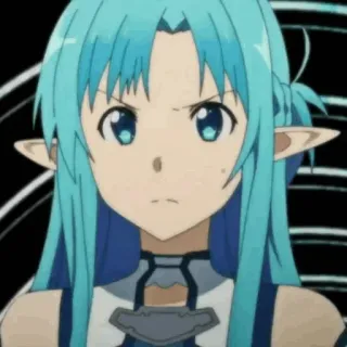💞 Asuna Yuuki Sword Art Online anime, girl, sword art online, asuna yuuki, animated whatsapp sticker