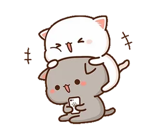 🥰 gatto, carino, cartone animato, animali, adesivo, kawaii telegram sticker