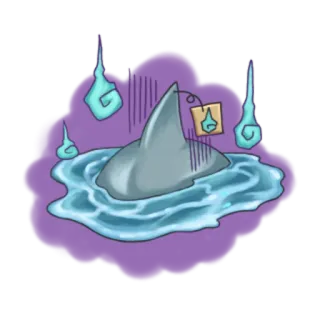 😀 requin, aileron, océan, eau, mer, danger telegram sticker