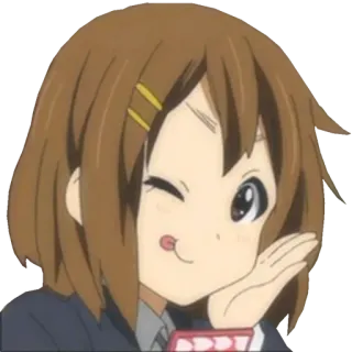 😋 Yui Hirasawa K-On! Anime, Fille, Mignon, Yui Hirasawa, K-On whatsapp sticker
