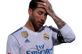 🤦 Sergio Ramos fútbol, fútbol americano, Real Madrid, atleta, deportes whatsapp sticker