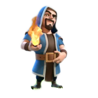 🧙 Wizard Clash of Clans 마법사, 마법, 클래시오브클랜, 불, 캐릭터, 게임 telegram sticker