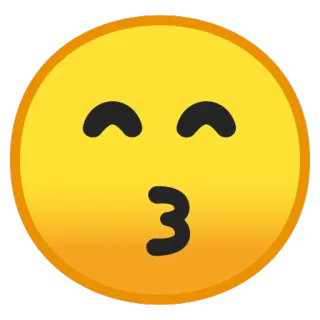 😙 Emoji, Cium, Kuning, Wajah telegram sticker
