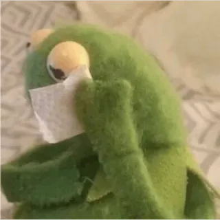😭 Kermit 科米蛙, 悲伤, 木偶, 布偶, 纸巾 whatsapp sticker