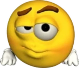 🤨 อิโมจิ, ประชดประชัน, ยิ้มเยาะ, สีหน้า, ตลก, มีม telegram sticker