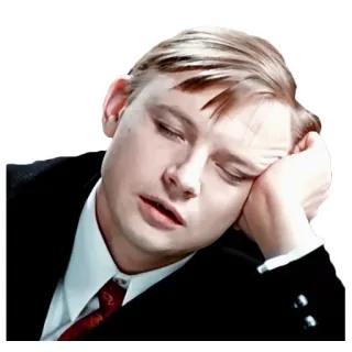 😴 tired, sleepy, man, bored, exhausted, disappointed telegram sticker