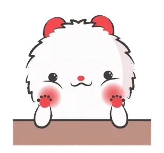 😊 mignon, kawaii, dessin animé, doux, animal, autocollant whatsapp sticker